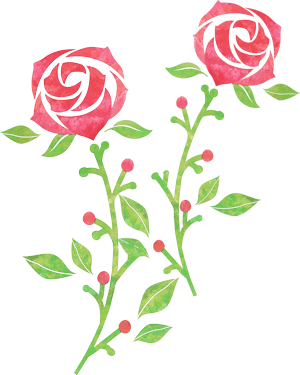 2本の薔薇